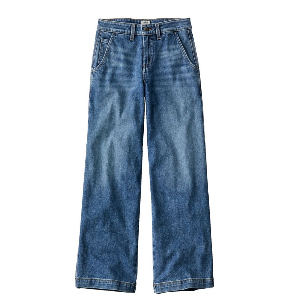 L.L. Bean vintage 207 crop wide leg jeans